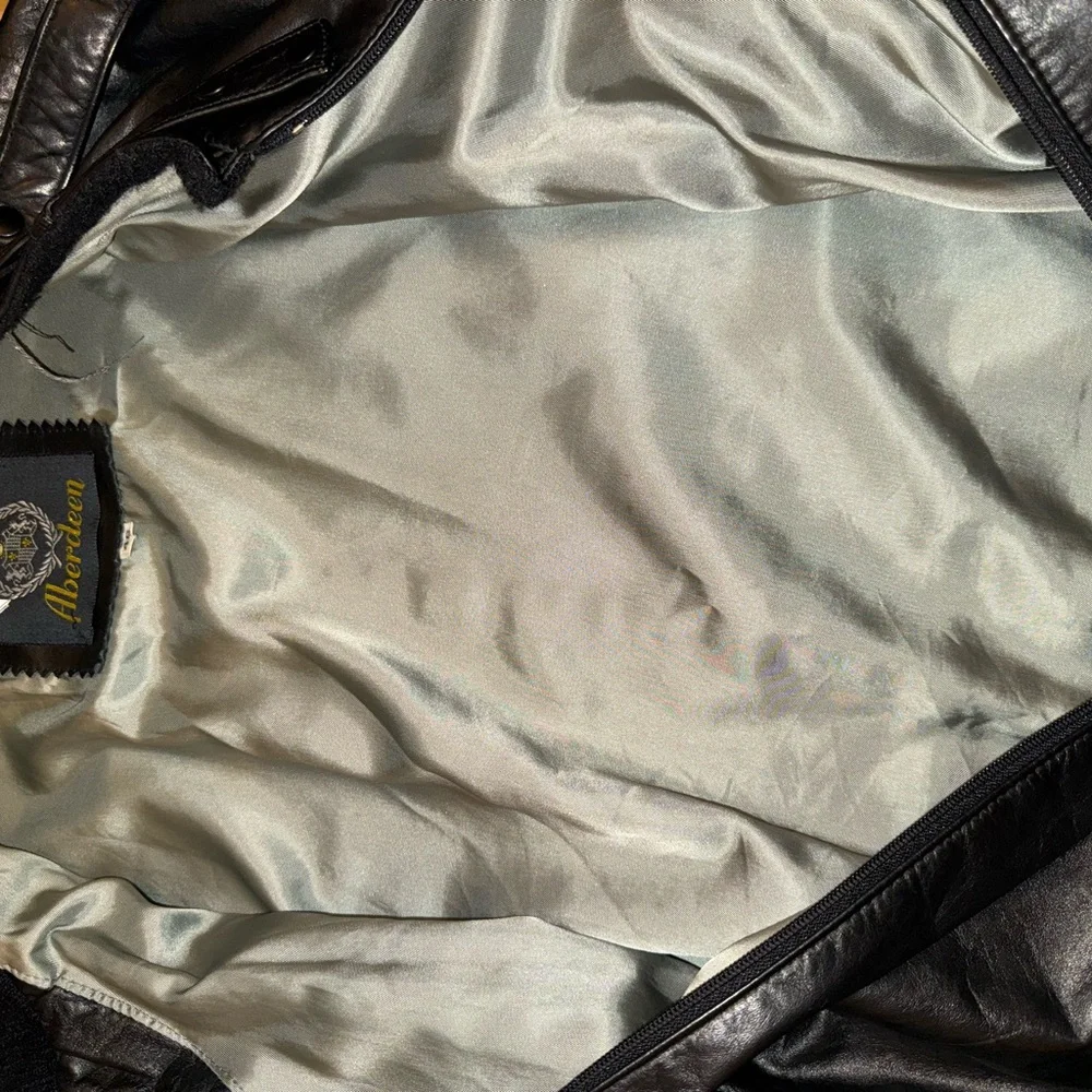 Men's Black Leather Jacket - Picture 7 of 7